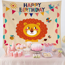 Load image into Gallery viewer, Ins Hanging Cloth Party Background Happy Birthday Tapestry Decor Cloth Children Room Wall Cute Tapestry Home Decor Photo Props 100*70cm