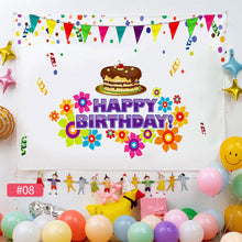 Load image into Gallery viewer, Ins Hanging Cloth Party Background Happy Birthday Tapestry Decor Cloth Children Room Wall Cute Tapestry Home Decor Photo Props 100*70cm