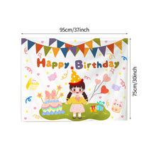 Load image into Gallery viewer, Ins Hanging Cloth Party Background Happy Birthday Tapestry Decor Cloth Children Room Wall Cute Tapestry Home Decor Photo Props 95*75cm