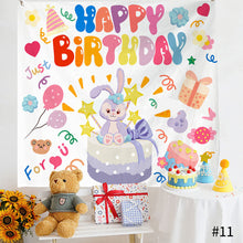 Load image into Gallery viewer, Ins Hanging Cloth Party Background Happy Birthday Tapestry Decor Cloth Children Room Wall Cute Tapestry Home Decor Photo Props 95*75cm