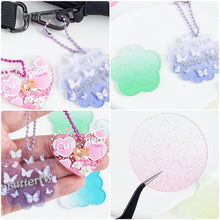 Load image into Gallery viewer, Cute Guka Sticker Gradient Glitter DIY Keychain Transparent Acrylic Decoration Pendant Keychain Badge Kawaii Stationery Accessories