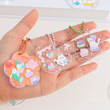 Load image into Gallery viewer, Cute Guka Sticker Gradient Glitter DIY Keychain Transparent Acrylic Decoration Pendant Keychain Badge Kawaii Stationery Accessories