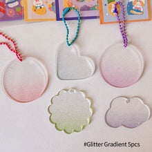Load image into Gallery viewer, Cute Guka Sticker Gradient Glitter DIY Keychain Transparent Acrylic Decoration Pendant Keychain Badge Kawaii Stationery Accessories