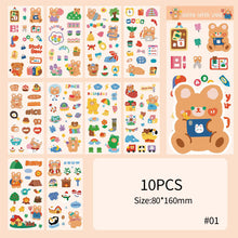 Load image into Gallery viewer, Korean Style Personality Hand Account Cute Cartoon Laser Waterproof Stickers Guka DIY Material Girls Children's Toys Kawaii Gift