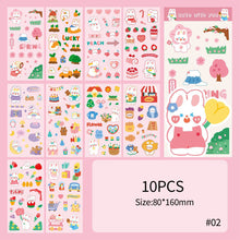 Load image into Gallery viewer, Korean Style Personality Hand Account Cute Cartoon Laser Waterproof Stickers Guka DIY Material Girls Children's Toys Kawaii Gift