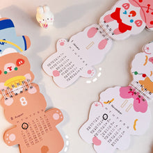 Load image into Gallery viewer, 2022 Kawaii Desk Calendar Creative Mini Calendar Cute Cartoon Desktop Ornaments Animal Daily Schedule Table Planner Yearly Agenda Organizer Decor