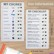 Load image into Gallery viewer, Hanging Memo Daily Task Planning Board Blank RV Chores Checklist Board Elder Care My Chores Plastic Task Board Wall Decoration