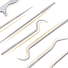 Load image into Gallery viewer, Portable Stainless Steel Toothpick Set Tooth Cleaning Flossing Reusable Dental Floss Toothpicks Teeth Cleaner Oral Care Cleaning