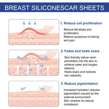 Load image into Gallery viewer, 4 Pairs Silicone Breast Scar Sheets Sticker Lighten Flatten Scar Removal Stickers Acne Treatment Scars Gel Surgical Scar Patches