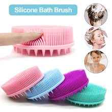 Load image into Gallery viewer, Silicone Double-sided Shampoo Bath Brush Exfoliating Skin Fit Baby Training Tactile Brush Soft Hair Massage Shampoo Bath Brush