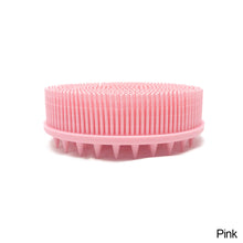 Load image into Gallery viewer, Silicone Double-sided Shampoo Bath Brush Exfoliating Skin Fit Baby Training Tactile Brush Soft Hair Massage Shampoo Bath Brush
