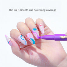 Load image into Gallery viewer, Nail Painting Pen Faint Dye Pen Multicolored Pigment Graffiti Painting Pen Manicure Draw Paint Pen Nail Art Tool