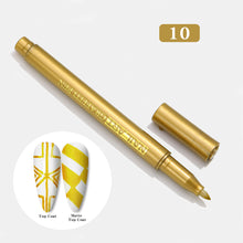 Load image into Gallery viewer, Nail Painting Pen Faint Dye Pen Multicolored Pigment Graffiti Painting Pen Manicure Draw Paint Pen Nail Art Tool
