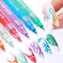 Load image into Gallery viewer, 3D Nail Paint Pen Graffiti Painting Pen Multicolored DIY Nail Pen Manicure Draw Paint Pen Nail Art Accessories