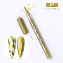 Load image into Gallery viewer, 3D Nail Paint Pen Graffiti Painting Pen Multicolored DIY Nail Pen Manicure Draw Paint Pen Nail Art Accessories