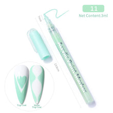 Load image into Gallery viewer, 3D Nail Paint Pen Graffiti Painting Pen Multicolored DIY Nail Pen Manicure Draw Paint Pen Nail Art Accessories