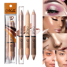 Load image into Gallery viewer, Double Head Pearlescent Highlighter Bronzer Pencil Lying Silkworm Pencil Long-lasting Waterproof Sweatproof Face Makeup Cosmetic