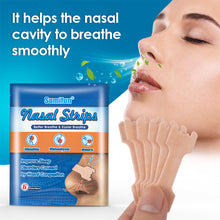 Load image into Gallery viewer, 6pcs/pack Breathing Anti-snoring Nasal Patches Relieve Nasal Congestion Cold Rhinitis Snoring Nasal Strips Health Care