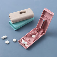 Load image into Gallery viewer, Portable Medicine Cutter Pill Box Durable Travel Tablet Storage Case Mini Plastic Medicine Box Medicine Container