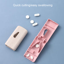 Load image into Gallery viewer, Portable Medicine Cutter Pill Box Durable Travel Tablet Storage Case Mini Plastic Medicine Box Medicine Container
