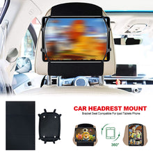 Load image into Gallery viewer, Universal Adjustable Car Headrest Mount Holder Stretchable Silicone Cover Bracket Seat Compatible For Ipad Tablets Phone