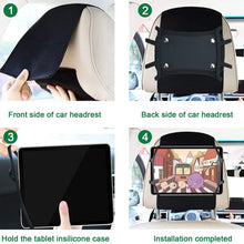 Load image into Gallery viewer, Universal Adjustable Car Headrest Mount Holder Stretchable Silicone Cover Bracket Seat Compatible For Ipad Tablets Phone