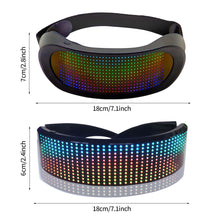 Load image into Gallery viewer, RGB Light Up LED Glasses Bluetooth APP Control Shining Glasses Carnival Costume Neon Glow Party Halloween Christmas Gift