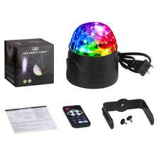 Load image into Gallery viewer, Sound Activated Rotating Disco Magic Ball Light DJ Party Lights RGB LED Stage Light Projector Lamp For KTV Car Bar Xmas Wedding Sound Party