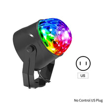 Load image into Gallery viewer, Sound Activated Rotating Disco Magic Ball Light DJ Party Lights RGB LED Stage Light Projector Lamp For KTV Car Bar Xmas Wedding Sound Party
