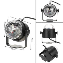 Load image into Gallery viewer, Sound Activated Rotating Disco Magic Ball Light DJ Party Lights RGB LED Stage Light Projector Lamp For KTV Car Bar Xmas Wedding Sound Party