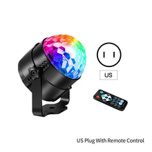 Load image into Gallery viewer, Sound Activated Rotating Disco Magic Ball Light DJ Party Lights RGB LED Stage Light Projector Lamp For KTV Car Bar Xmas Wedding Sound Party