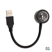 Load image into Gallery viewer, USB LED DJ Stage Lights RGB Sound Activated Rotating Disco Party Magic Ball Projector Lamp Home Car Atmosphere Christmas