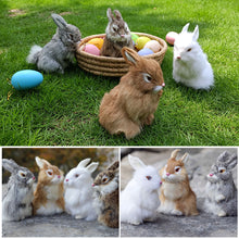 Load image into Gallery viewer, Simulation Chick Rabbit Plush Toy Children Cognition Chicken Model Figurine Realistic Furry Animal Doll Chicken Easter Gift Kids