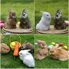 Load image into Gallery viewer, Simulation Chick Rabbit Plush Toy Children Cognition Chicken Model Figurine Realistic Furry Animal Doll Chicken Easter Gift Kids