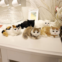 Load image into Gallery viewer, Simulation Mini Cat Fur Model Plush Cats Children Birthday Gifts Imitation Animal Doll Home Decor