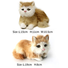 Load image into Gallery viewer, Simulation Mini Cat Fur Model Plush Cats Children Birthday Gifts Imitation Animal Doll Home Decor