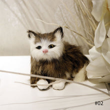 Load image into Gallery viewer, Simulation Mini Cat Fur Model Plush Cats Children Birthday Gifts Imitation Animal Doll Home Decor