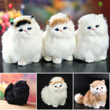 Load image into Gallery viewer, Simulation Mini Cat Cute Plush Cats with Sound Children Birthday Gifts Creative Imitation Cat Ornaments Home Decoration Supplies
