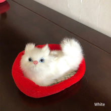 Load image into Gallery viewer, Simulation Mini Cat Cute Plush Cats with Sound Children Birthday Gifts Creative Imitation Cat Ornaments Home Decoration Supplies