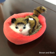 Load image into Gallery viewer, Simulation Mini Cat Cute Plush Cats with Sound Children Birthday Gifts Creative Imitation Cat Ornaments Home Decoration Supplies