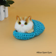 Load image into Gallery viewer, Simulation Mini Cat Cute Plush Cats with Sound Children Birthday Gifts Creative Imitation Cat Ornaments Home Decoration Supplies