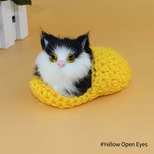 Load image into Gallery viewer, Simulation Mini Cat Cute Plush Cats with Sound Children Birthday Gifts Creative Imitation Cat Ornaments Home Decoration Supplies