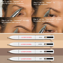 Load image into Gallery viewer, 4 In 1 Rotating Eyebrow Pencil Waterproof Eyebrow Pen Long Lasting Natural Eyebrow Pencil Facial Makeup Cosmetics