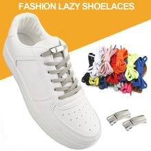 Load image into Gallery viewer, 6MM No Tie Shoe Laces Press Lock Shoelaces Magnetic Shoelace Without Ties Elastic Laces Sneaker Kids Adult Widened Flat Shoelace For Shoes