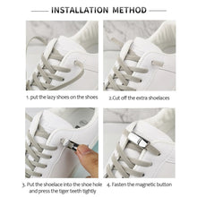 Load image into Gallery viewer, 6MM No Tie Shoe Laces Press Lock Shoelaces Magnetic Shoelace Without Ties Elastic Laces Sneaker Kids Adult Widened Flat Shoelace For Shoes