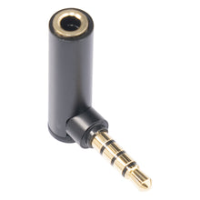 Load image into Gallery viewer, Aluminum Alloy Shell Gold-plated Plug 3.5mm Male To Female Trrs Four-pole 90 Degree Mobile Phone Computer Adapter