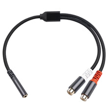 Load image into Gallery viewer, Double Shielded Line 3.5 Female To 2rca One Point Two Double Lotus Audio Line Pure Copper Transfer Line 0.3 Meters