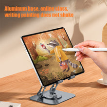 Load image into Gallery viewer, 360-degree Rotating Lift Desktop Folding Bracket Aluminum Alloy Flat Bracket Online Class Live Painting Bracket