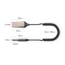 Load image into Gallery viewer, Bluetooth Aux Adapter Wireless Car Bluetooth Receiver USB to 3.5mm Jack Audio Music Mic Handsfree Adapter for Car Speaker