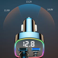 Load image into Gallery viewer, Bluetooth 5.0 FM Transmitter Handsfree Car Kit MP3 Player EQ Mode Dual USB Car Charger Colorful Light TF Card U Disk Player
